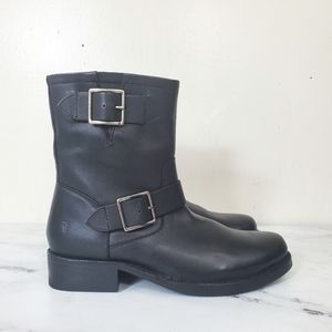 FRYE Vicky Engineer Black Boot